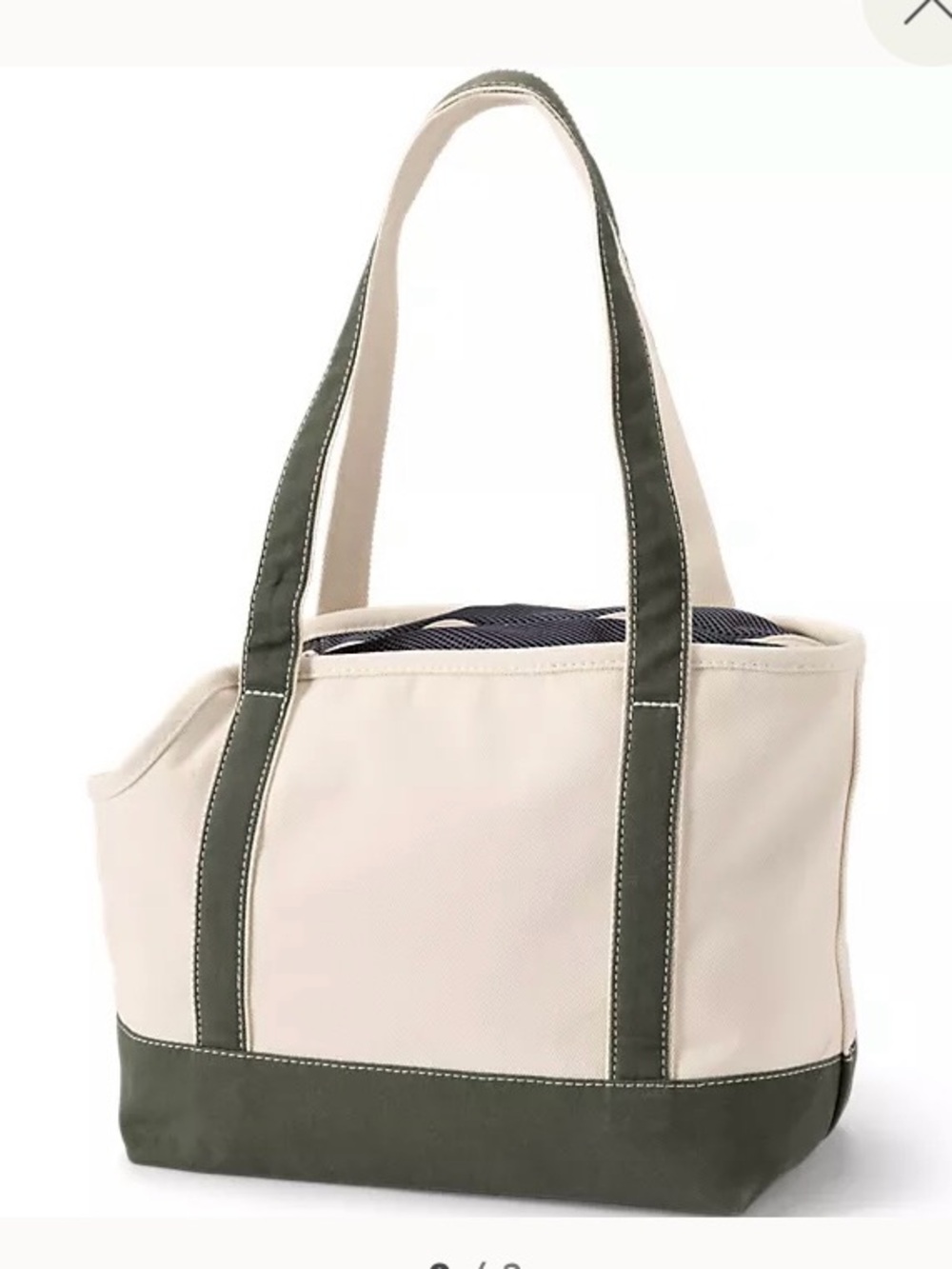Lands End dog Tote